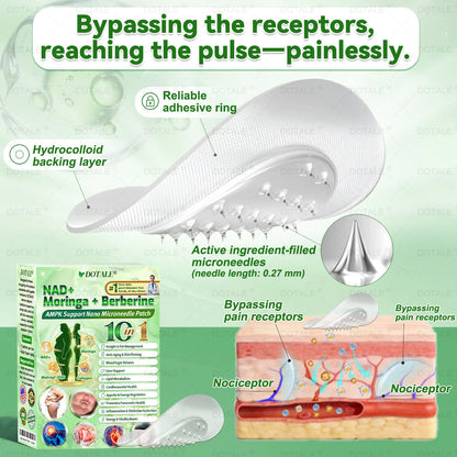 DOTALE® NAD+ Moringa Berberine AMPK Nano Microneedle Patch 🇺🇸 （Once daily, visible results in 7 days）