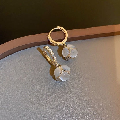 2026 Korean New Simple Temperament Circle Pearl Earrings Fashion Small Versatile Earrings  Jewelry