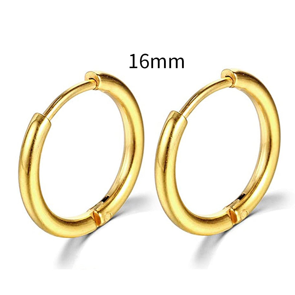 2025 New Simple Stainless Steel Small Hoop Earrings for Women Men Cartilage Ear Piercing Jewelry Pendientes Hombre Mujer