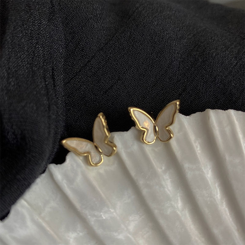Cute Korean Earrings Heart Bling Zircon Stone Rose Gold Color Stud Earring for Women Fashion Jewelry 2026 New Gift