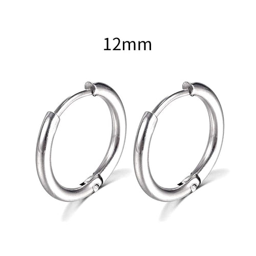 2025 New Simple Stainless Steel Small Hoop Earrings for Women Men Cartilage Ear Piercing Jewelry Pendientes Hombre Mujer